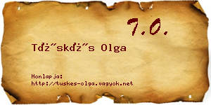 Tüskés Olga névjegykártya