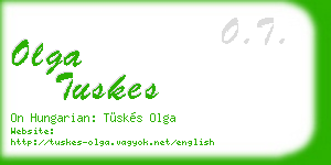 olga tuskes business card